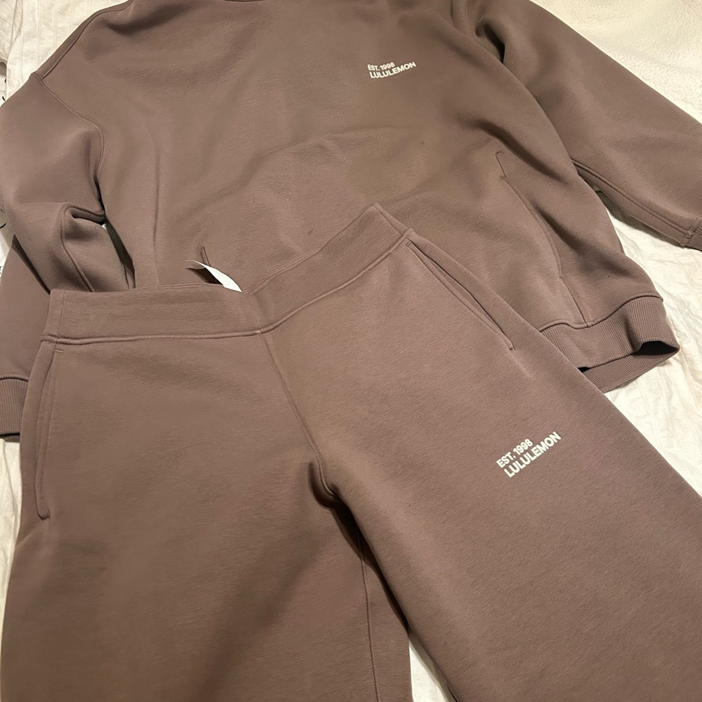 lululemon athletica Brown Sweatshirt and Pants Set